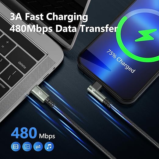 90 Degree USB C to Lightning 10FT, iPhone Charger 3Pack Fast Charging Cables - Image 3