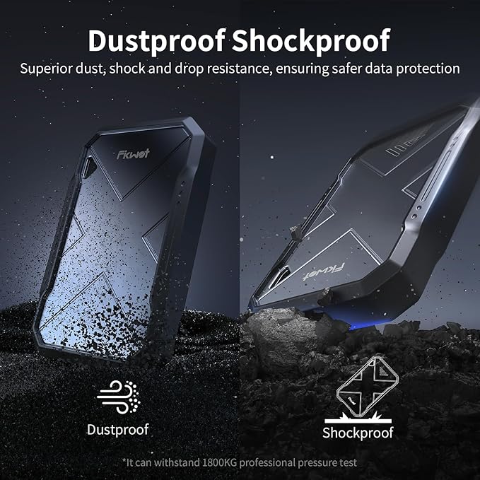 2TB Portable SSD, USB 3.2 Gen2 USB-C, IP68 Water & Dust Resistant, Shockproof - Image 4