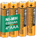 4 Pack HHR-65AAABU NI-MH Rechargeable Battery by TrianglePower