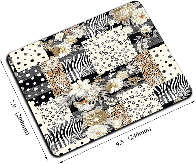 Mouse Pad, Cute Black Polka Dot Lattice Mouse Pads - Image 2