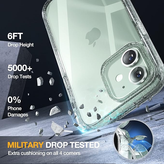 Miracase Glass Series for iPhone 12/12 Pro Case 6.1 inch, Upgraded Full-Body - Image 3