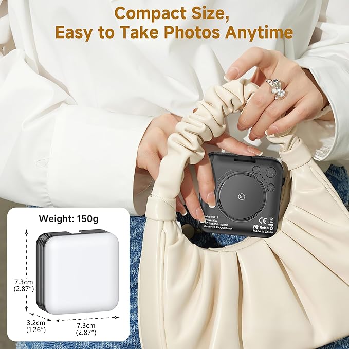 80 LED Selfie Light with 3 Modes, Portable Phone Light with Clip & 1/4 in Screw - Image 6