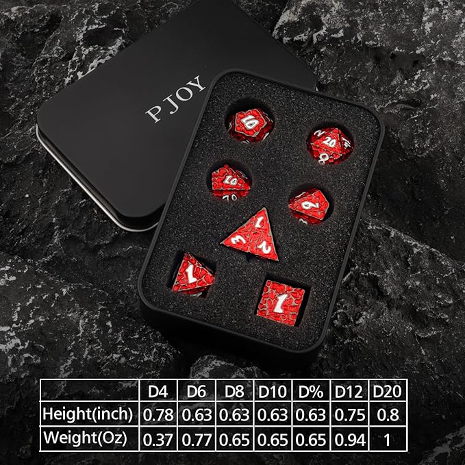 PJOY Metal D&D Dice Set for Dungeons and Dragons Dice - Image 6