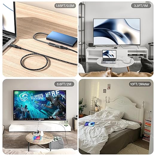 short type c extension cable 1.65ft/0.5M, 240W PD Fast Charging 20 Gbps usb c - Image 7