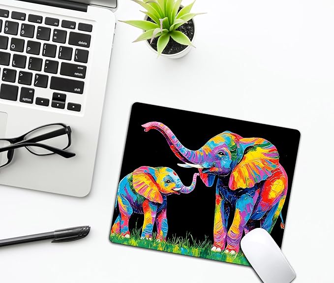 Colorful Art Animal Elephant Mouse Pads - Image 6