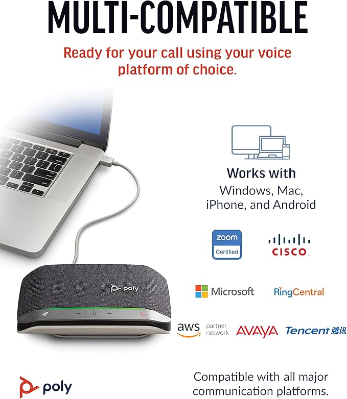 Poly Sync 20 USB-A Personal Portable Smart Speakerphone - Image 8