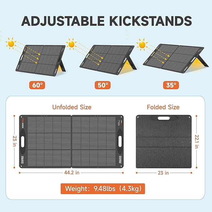 N-Type 16BB 110W 18V Portable Solar Panel Kit, Portable Foldable Solar Panel - Image 3