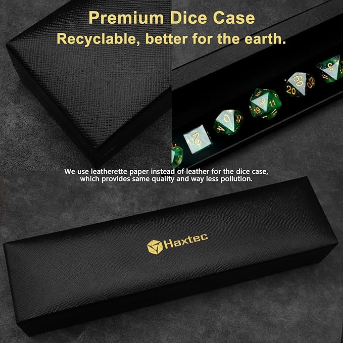 Haxtec Glitter DND Dice Set Sharp Edge Dice - Image 4