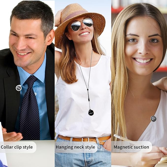 Pro Lavalier Microphone for Podcast Recording, Wireless Clip-On Mic - Image 5