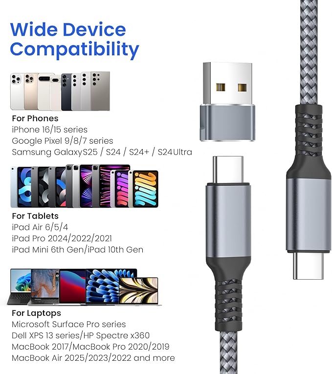 Elebase USB Type C to C 100W Cable 10FT - Image 7