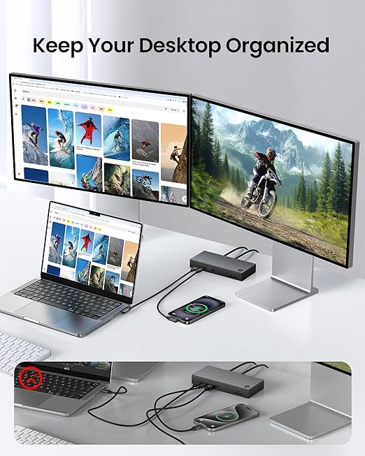 Silkland USB C Monitor Display Cable Right Angle 6.6FT/2M, 90 Degree USB C 3.2 - Image 2