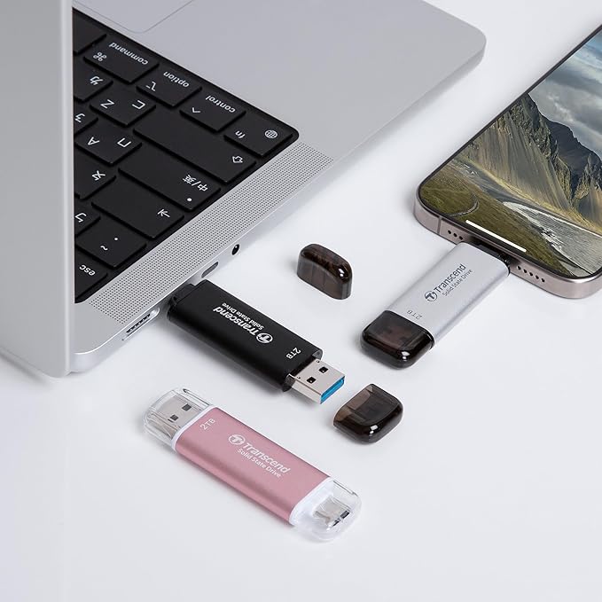 Transcend 256GB External SSD, Dual USB Flash Drive - Image 9