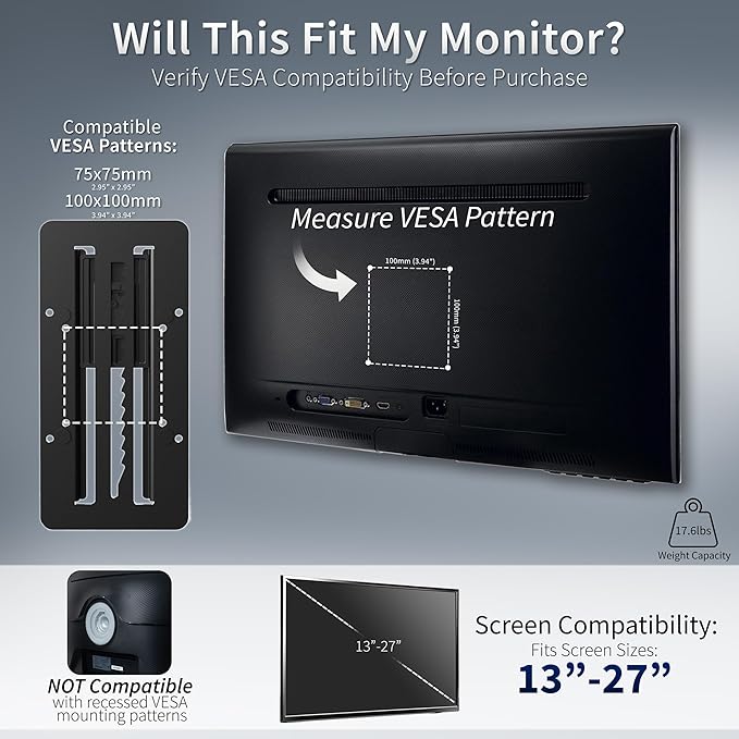 VIVO Height Adjustable VESA Adapter Stand - Image 3