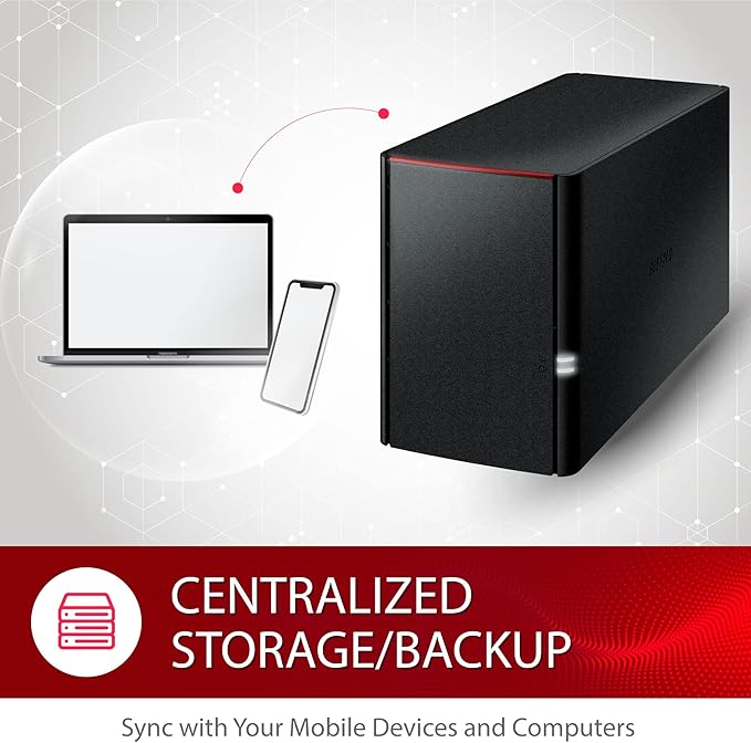BUFFALO LinkStation SoHo 220 2-Bay Personal Cloud Office NAS 12TB - Image 5