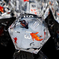 ARUOHHA DND Dice Set Liquid Core Koi Fish Sharp Edged Dragons Dice Compatible by ARUOHHA