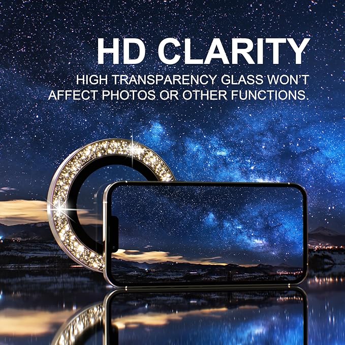 Choiche [3+1 for iPhone 13 Pro/iPhone 13 Pro Max Camera Lens Protector Bling - Image 6