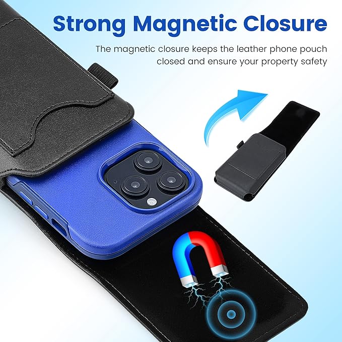 Mopaclle Phone Holster with Rotating Belt Clip, Rugged Cell Phone Belt Holder - Image 4