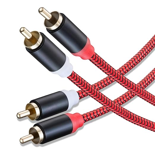 RCA Cable 25Ft, 2Rca Male to 2-Rca Male Audio Stereo Subwoofer Cable by Unknown