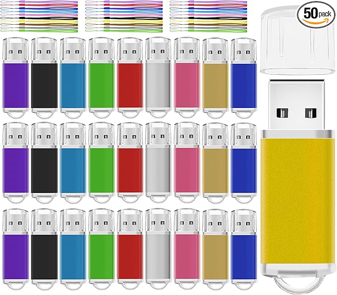 USB Thumb Drive 8GB Flash Drive 50 Pack, Nicepicten FAT32 Memorias USB 2.0 by NicepictenUSBFlashDrive