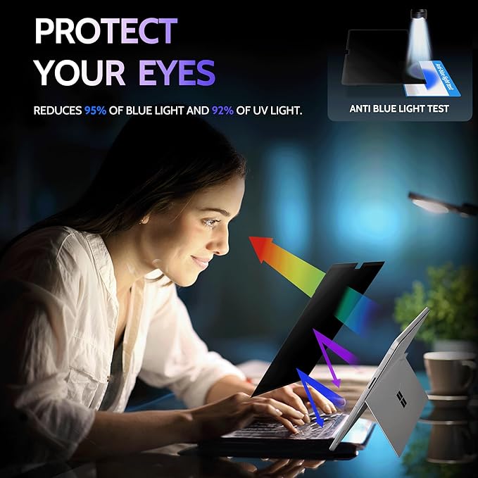 Privacy Screen for 12.3 Inch Surface Pro 7+/7/6/5/4/3, MagicSuction™ Removable - Image 6
