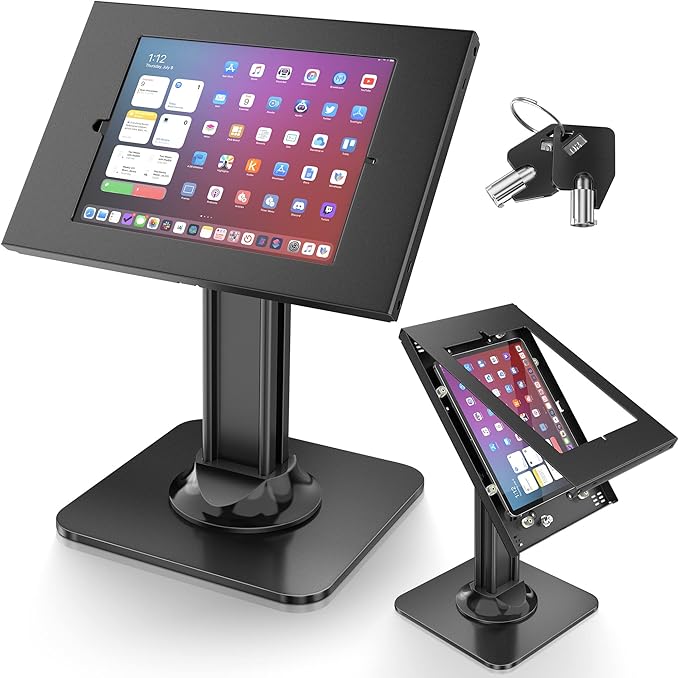 AboveTEK Anti-Theft iPad Kiosk Stand – POS iPad Security Stand & Locking Tablet by AboveTEK