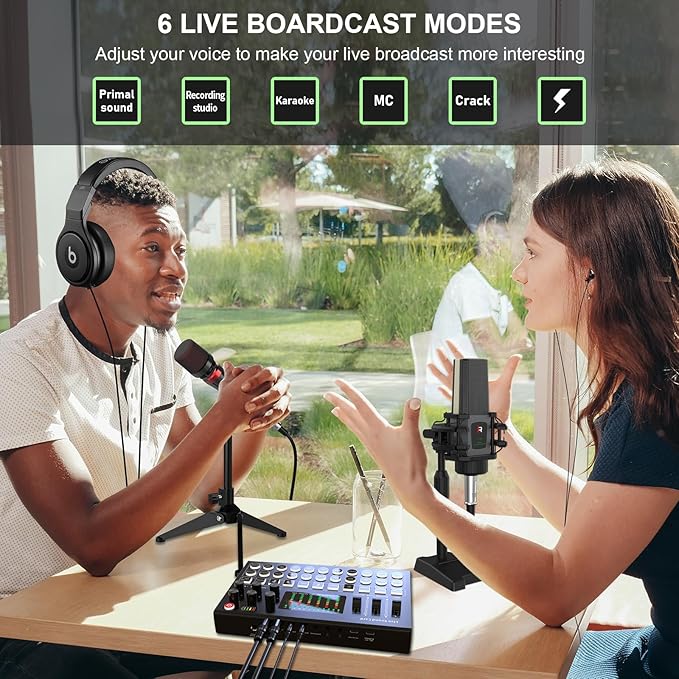 RHM Podcast Equipment Bundle, All-in-One Audio Interface DJ Mixer - Image 7