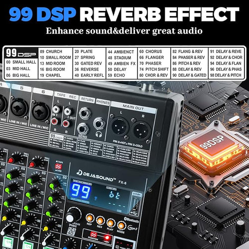 12-Channel Professional Audio Mixer, FX-12usb Mixing Console - Image 2