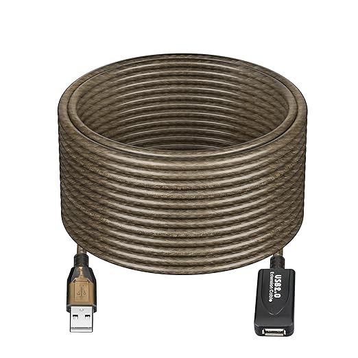 30 FT USB Extension Cable, USB 2.0 Type A Male to A Female Active Repeater by Unknown