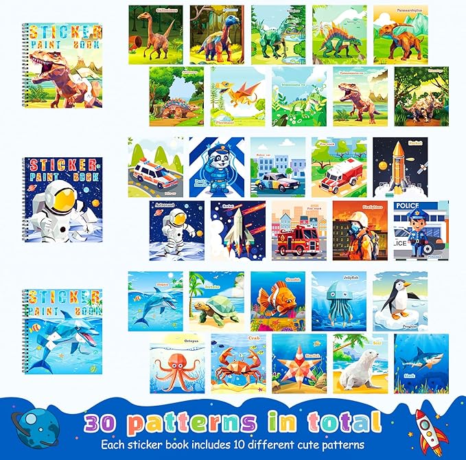 homicozy 4PCS Sticker Paint Books - Image 3
