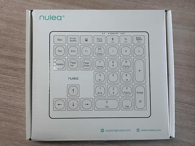 Nulea Wireless Number Pad Bluetooth 5.0 & 2.4G Portable Numeric Keyboard - Image 8