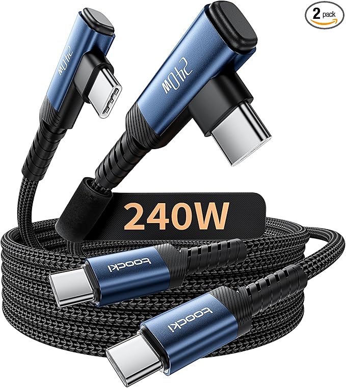 USB C Cable 240W Fast Charging Type C Cord, Nylon Braided USB 2.0 Cable by toocki
