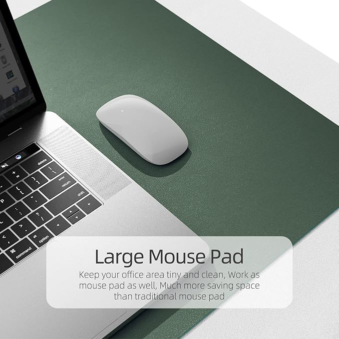 YSAGi Desk Pad, Desk Mat, Dual-Sided Desk Pad, 31.5" x 15.7" Laptop Leather - Image 4