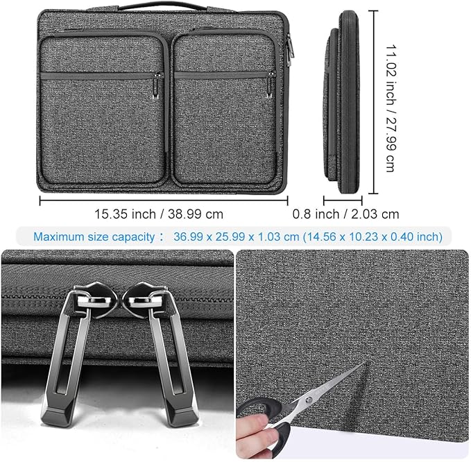 ZINZ Laptop Case 15 15.6 16 inches Sleeve Slim Briefcase Spill-Resistant Handbag - Image 2
