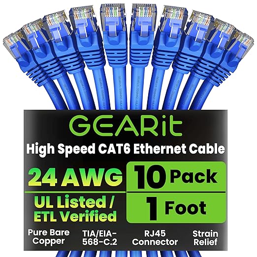 GearIT Cat 6 Ethernet Cable Pack by GEARit