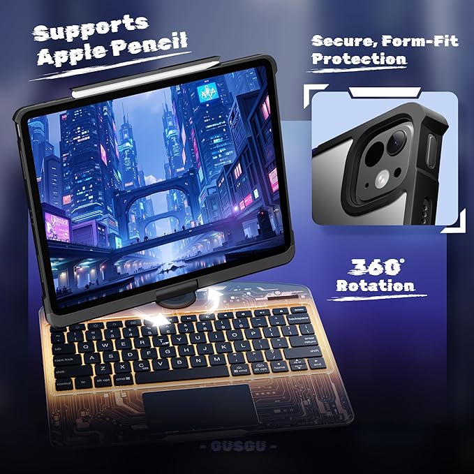 KITONE Transparent Case with Wireless Keyboard - Image 3