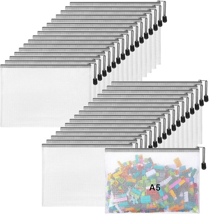 Jetec 32 Pcs Mesh Zipper Bags Toy Storage Bikini Organizer Bag Bolsas Para by Jetec