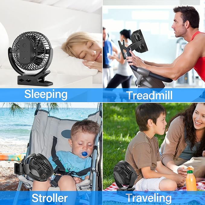 Portable Magnetic USB Clip on Fan - Image 2