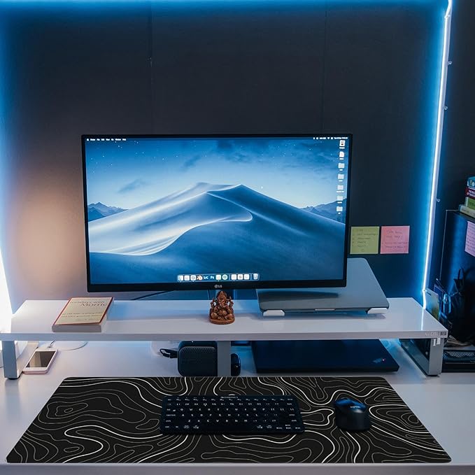 Desk Mat, Topographic Contour Large Gaming Mouse Pad - Image 6