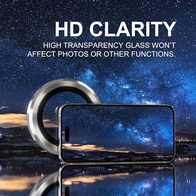 Choiche Compatible for iPhone 16 Pro/iPhone 16 Pro Max Camera Lens Protector - Image 5