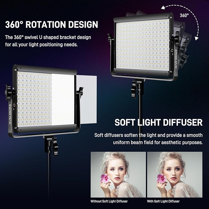 GVM Upgraded 680 RGB LED Video Light - Image 4