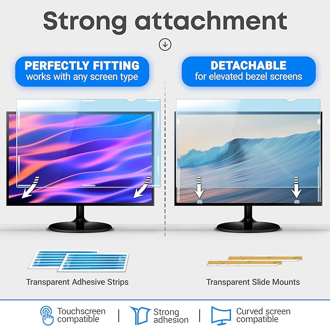 23.8 inch Blue Light Blocking Screen Protector Panel - Image 4
