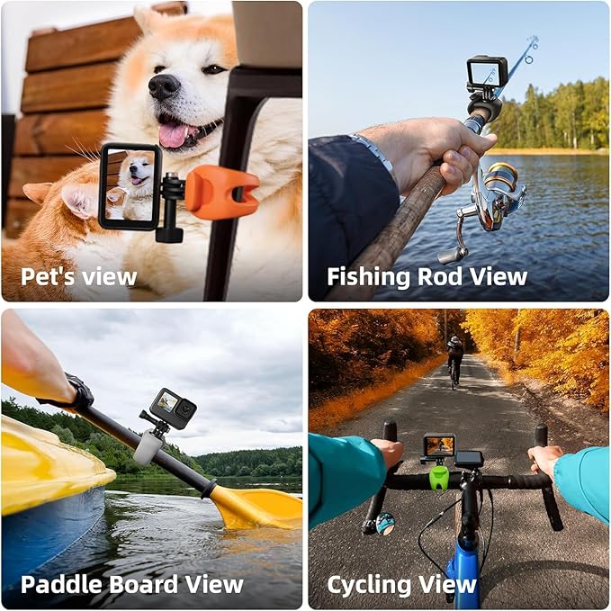 TELESIN Camera 360 Strap Mount Flexible Wrap Band Bike Motorcycle Handlebar - Image 6