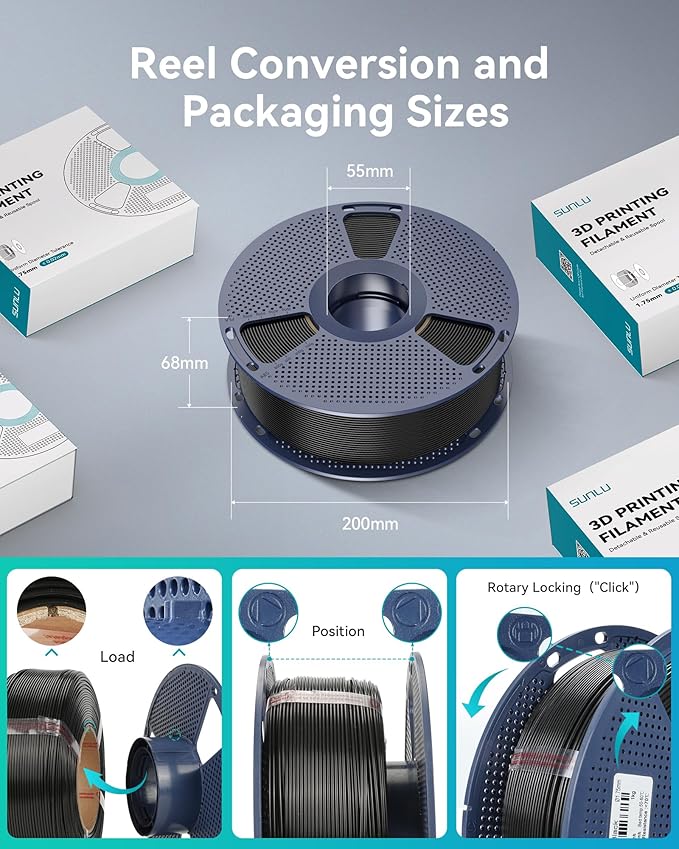 SUNLU PETG Filament 1.75mm Bundle, Less Stringing and Good Layer Adhesion 3D - Image 8