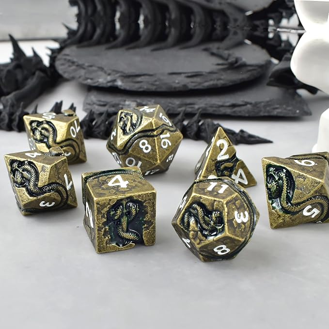 RULE DICE Metal D&D Dice, DND Dice Set, Polyhedral Dice - Image 4