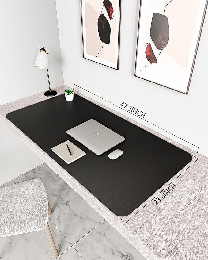 YSAGi Leather Desk Protector, Office Mat, Large Mouse Mat, Non-Slip PU Leather - Image 6