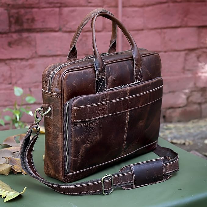 VC VINTAGE COUTURE Leather briefcase bag - Image 9