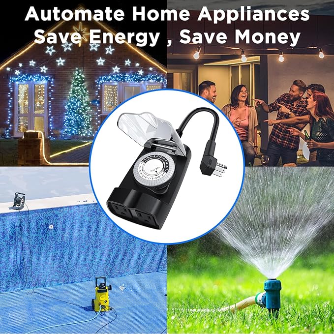 G-ELEK Outdoor Timer Waterproof, 24 Hour Light Timer, Timers - Image 2