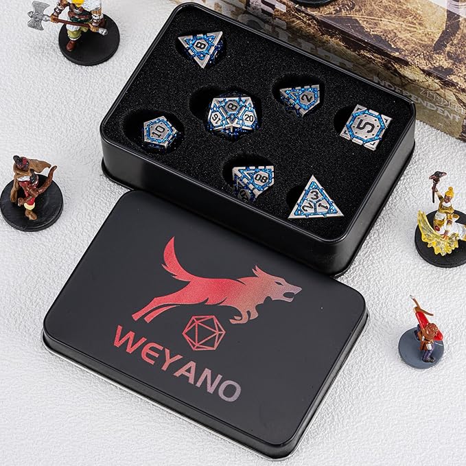DND Metal Dice Set, Polyhedral Dice Set - Image 7