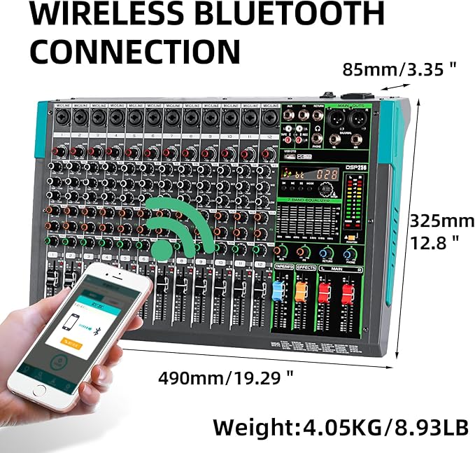 Depusheng PA12 Professional Audio Mixer Sound Board Console Desk System - Image 9