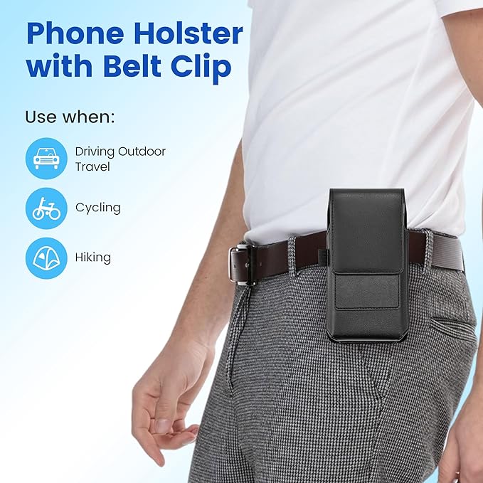 Mopaclle Phone Holster with 360° Rotating Clip, Cell Phone Belt Holder - Image 7